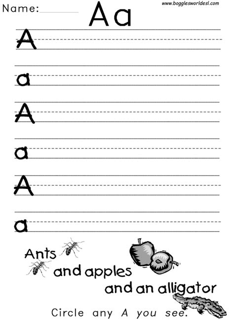 Alphabet Worksheets Free Kids Printable Kids Activities Printable