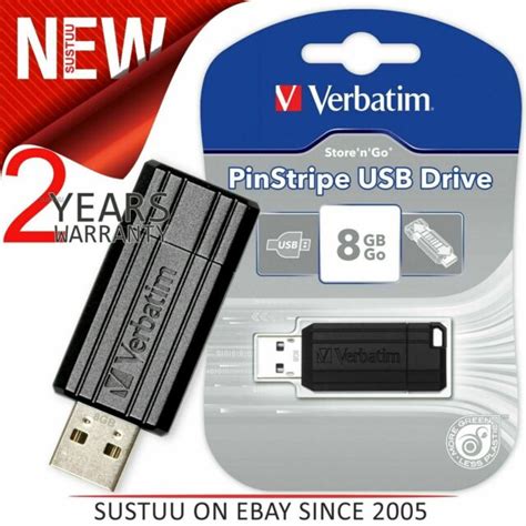 Verbatim Pinstripe Usb Drive 8gb Black 49062 For Sale Online Ebay