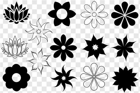 Craft Supplies Tools Floral Svg Vector Flowers Silhouette Flower