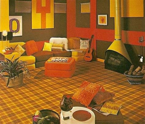 70s Den Retro Interior Design Vintage Interior Design Modern Style