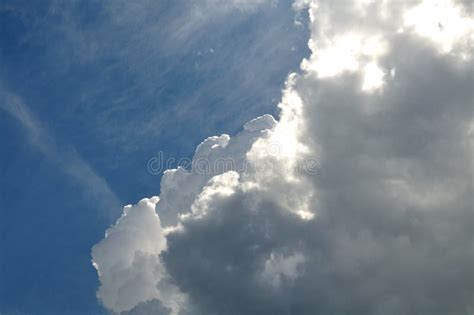Developing Storm Cloud On Sunny Blue Sky Stock Photo Image Of Cloud