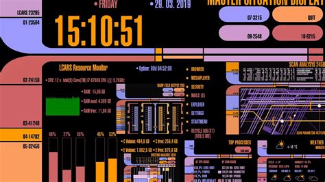 Animated Lcars Desktop V2 Known From Star Trek Tng Voy And Ds9 Youtube