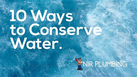 10 Ways To Conserve Water