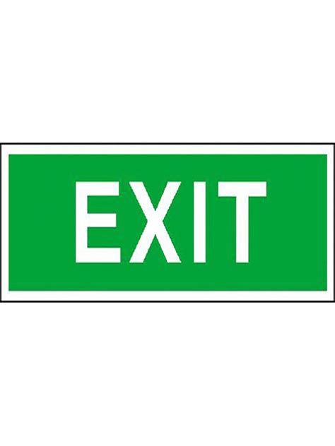 Exit Sign Green Reflective Large