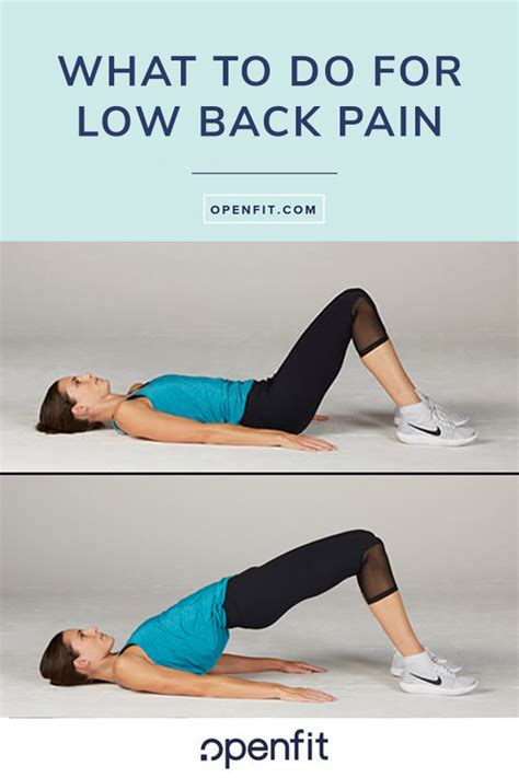 14 Exercises For Lower Back Pain Openfit