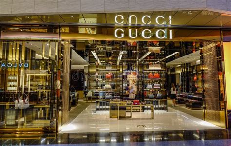 View Of Gucci Front Store An Italian Luxury Brand Of Fashion And