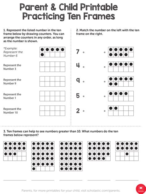 Number Practice 1 10 Trace Write Draw Fill In Ten Frame Plus A