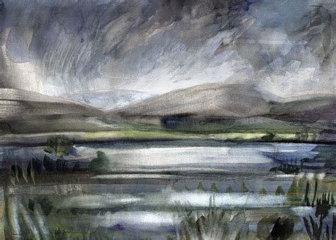 Shine Watercolour Painting Lake District Watercolour Landscape