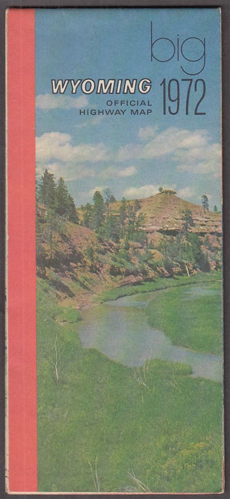 State Of Wyoming Official Highway Road Map 1972
