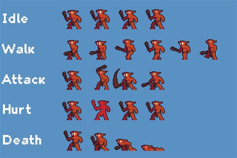 Cave Monster Pixel Art Game Sprite Pack CraftPix Net