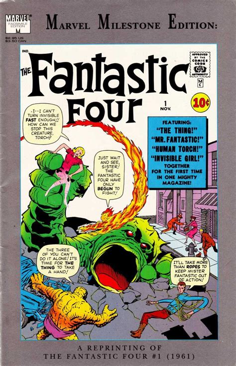 Marvel Milestone Edition Fantastic Four Vol 1 1 Marvel Database