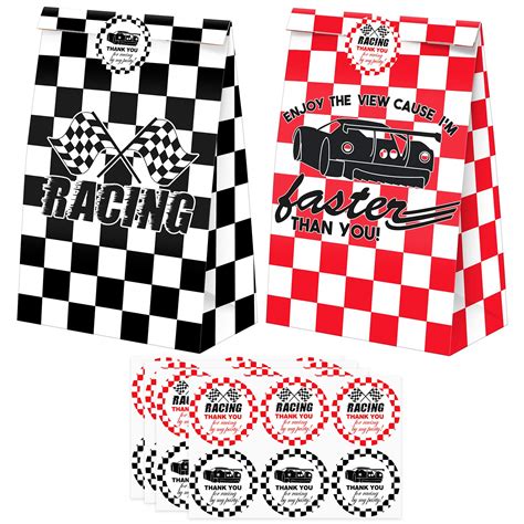 Buy 24 Pack Race Car Party Candy Favor Bags With Stickers Race Car