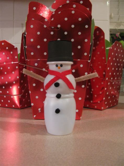 Yogurt Cup Snowman Christmas Fun Cup Crafts Crafts