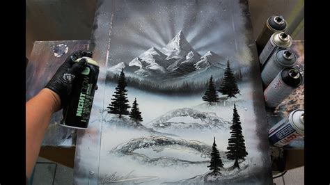 The Misty Mountains Spray Paint Art By Skech Youtube