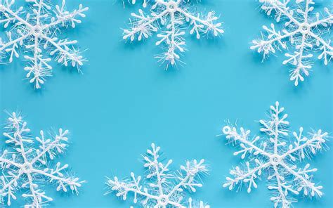 2k Free Download Blue Background With Snowflakes Winter Texture