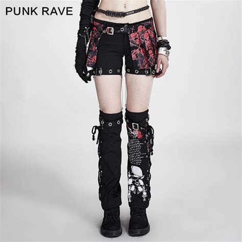 punk rock two piece set detachable novelty club party women pants