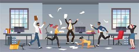 Workplace Chaos Stock Illustrations 1038 Workplace Chaos Stock
