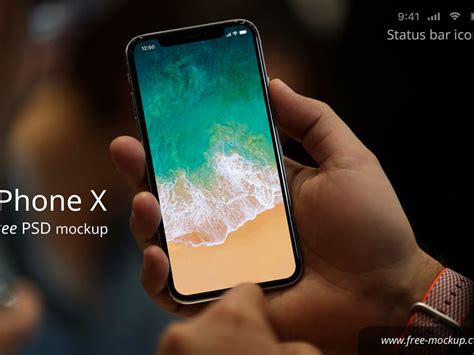 For your personal and commercial projects. iPhone X in hand - Free PSD Mockup | Free Mockup