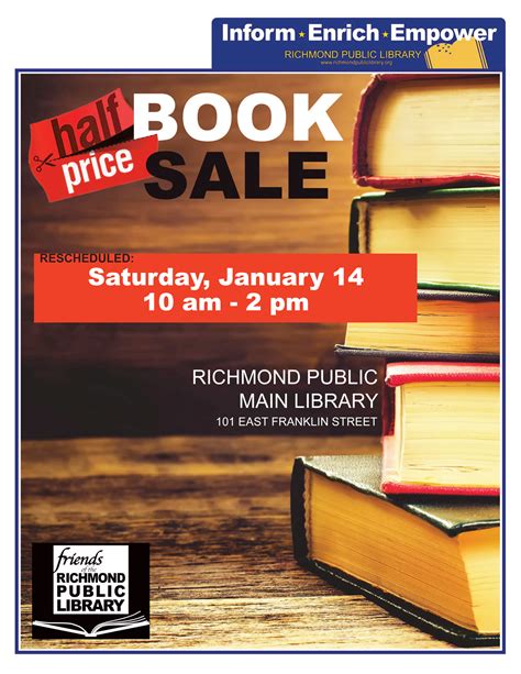 Half Price Book Sale Friends Of The Richmond Public Library Friends