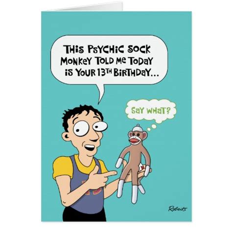 Funny 13th Birthday Cards Funny 13th Birthday Card Templates Postage