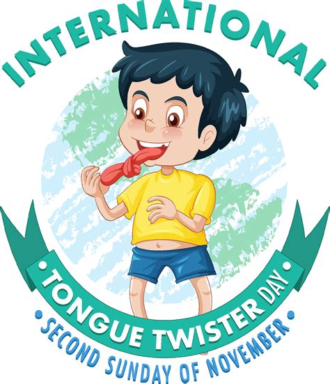 International Tongue Twister Day Banner Design 12750276 Vector Art At