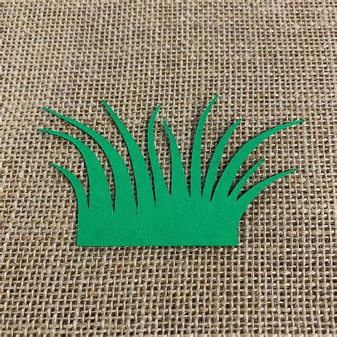 Grass Paper Cut Outs Set Of 25 Grass Shaped Die Cuts Green Etsy