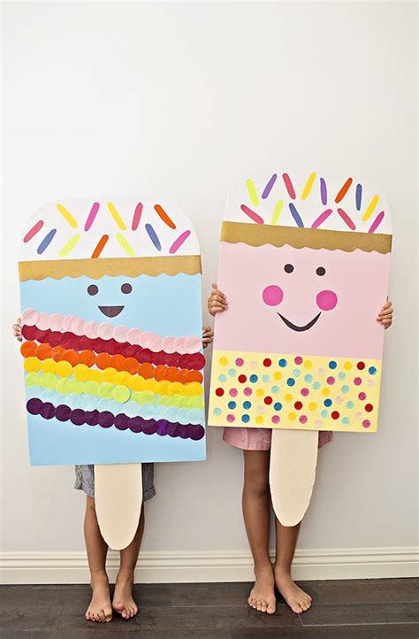 Diy Giant Ice Cream Popsicle Craft With Images Popsicle Crafts Diy