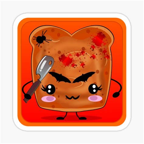 Halloween Kawaii Toast Sticker For Sale By Minimalartstory Redbubble