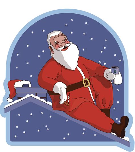 Cool Christmas Santa Sticker Vulgrco