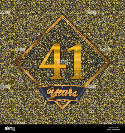 Golden Number Forty One Years 41 Years Celebration Design