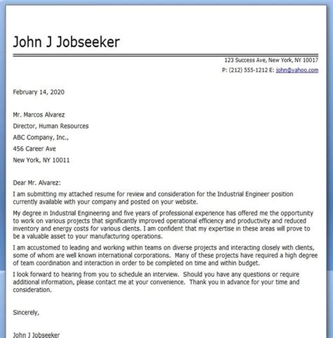 Maybe you would like to learn more about one of these? Cover Letter For Fresh Graduate Industrial Engineer ...