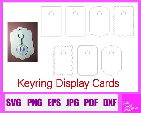 Keyring Display Card SVG Keychain Svg Keychain Display Card | Etsy UK