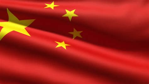 Chinese Flag Animation 3d Stars Pal Stock Footage Video