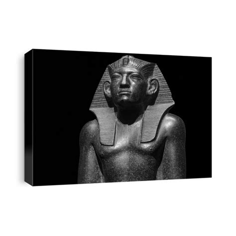 Pharaoh Egyptian Gods Dead Religion Symbol Stone Statue Isolated On Canvas Print Canvasworld