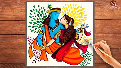 Radha Krishna Abstract Painting Krishna Painting Step By Step For Beginners Easy Krishna