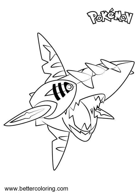 Sharpedo Coloring Page Coloring Pages
