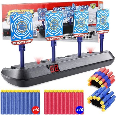 nerf target electric digital target for nerf guns with 20 pcs nerf bullets and 2 hand wrist