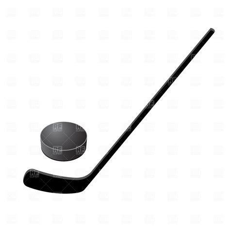 Hockey Stick And Puck Vector Clip Art Library