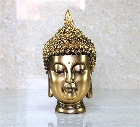 Esplanade 9 Buddha Face Showpiece Buddha Head Home Decor Idol