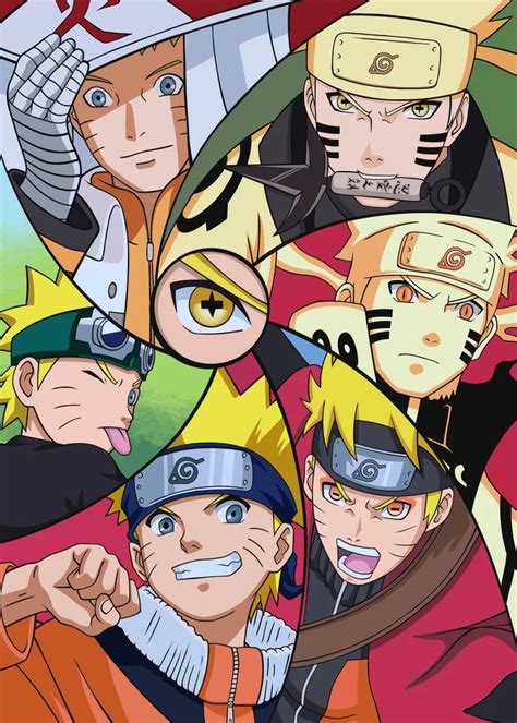 Naruto Uzumaki Evolution Poster By Nhan Hoang Displate Naruto