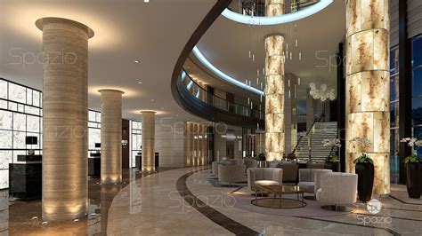 Hotel Main Lobby Reception Interior Design Spazio