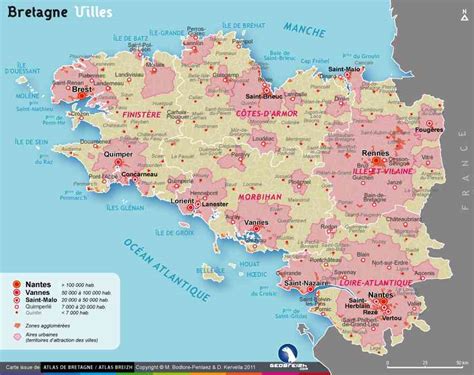 Carte De Bretagne Avec Villes Principales ≡ Voyage Carte Plan