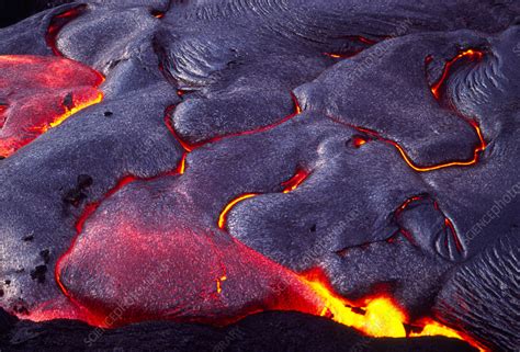 Pahoehoe Lava Kilauea Volcano Hawaii Stock Image C0278807