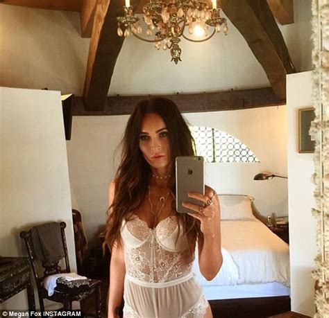 Megan Fox Poses In Lace Lingerie For Instagram Selfie Daily Mail Online