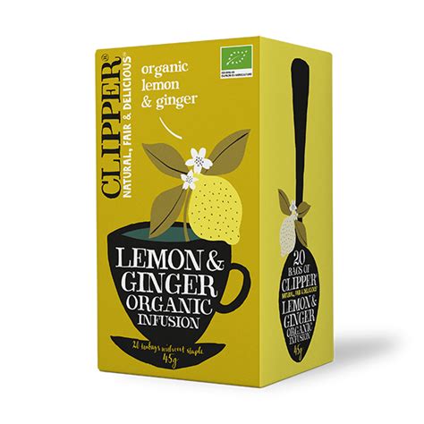 Organic Lemon Ginger Tea Infusion Clipper Teas NL