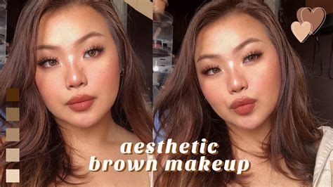 Aesthetic Brown Makeup Tutorial 🤎 Simple Easy ♡ Beginner Friendly