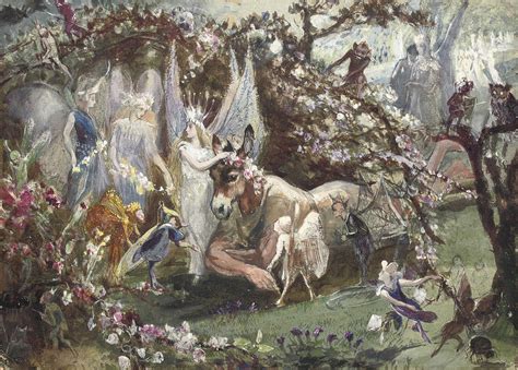 John Anster Fitzgerald 1819 1906 Titania And Bottom From William