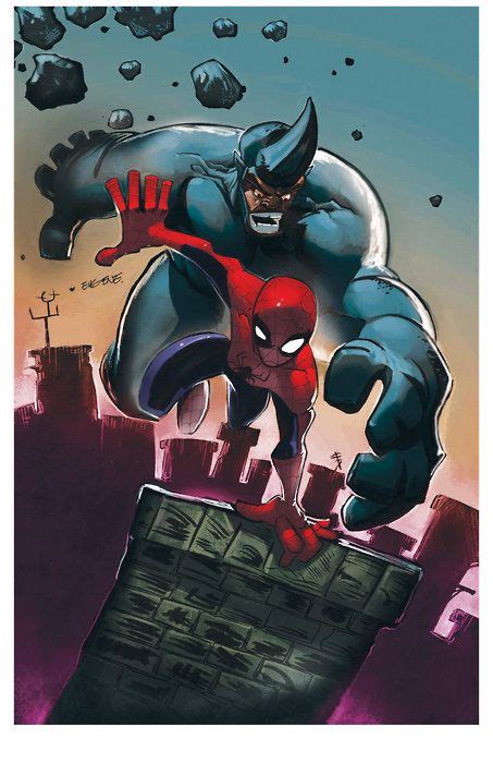 Spidey And Rhino Spiderman Art Marvel Comic Book Characters Amazing