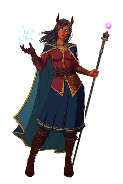 Female Tiefling Wizard Fantasy Character Art D Fantasy Fantasy Races Female Character Design