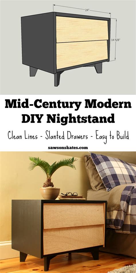 Diy Mid Century Modern Nightstand